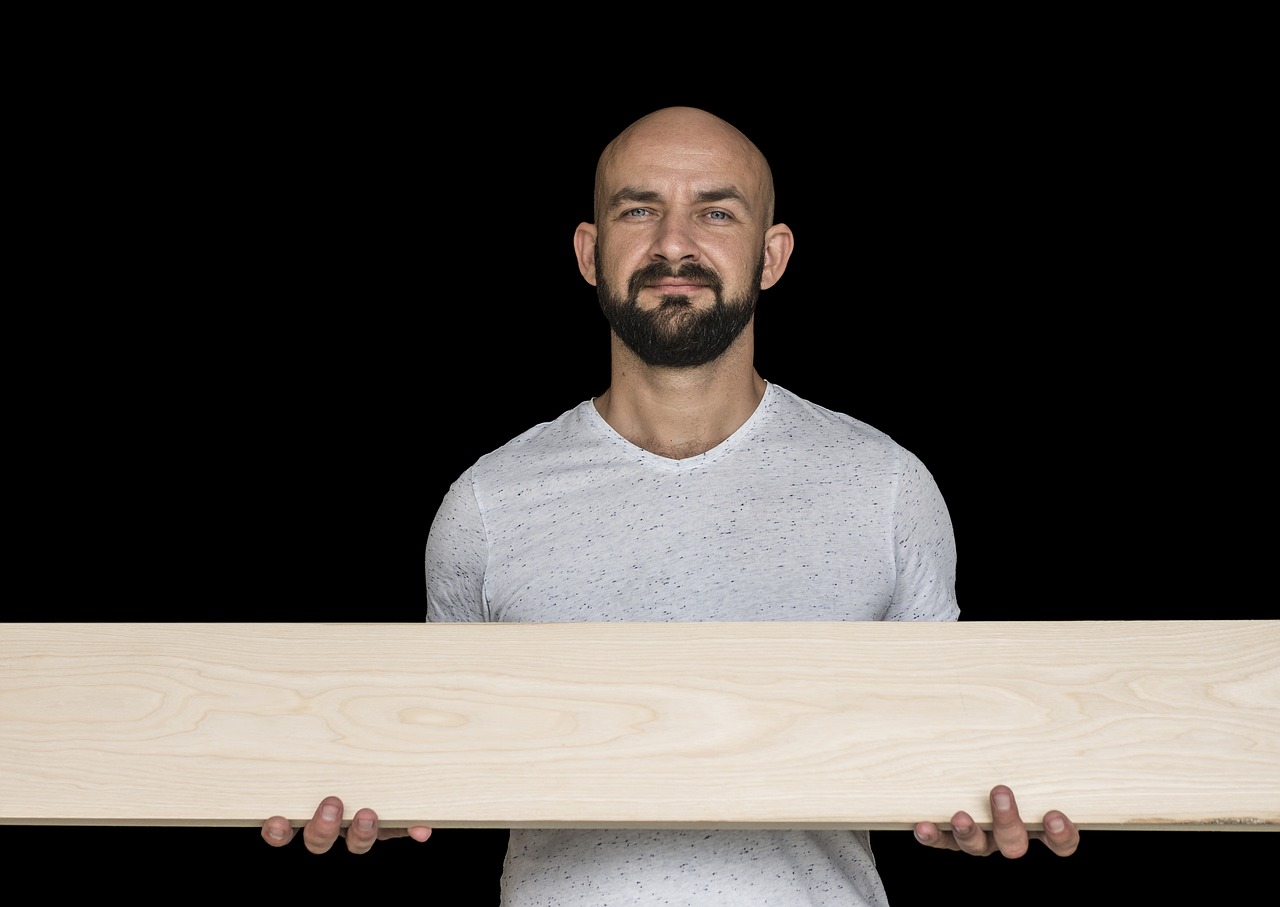 carpenter with wood